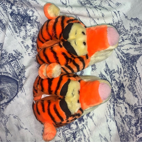 Vintage Disney Orange Winnie The Pooh Tigger Slippers Sz 7/8 Child NEW - Picture 6 of 6